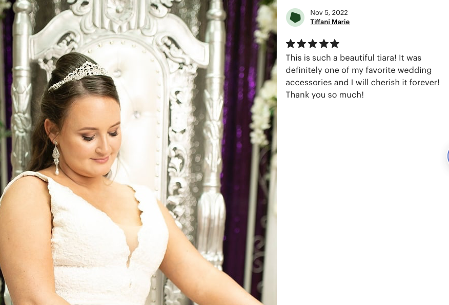 Vita, Classic Swarovski crystal Wedding Tiara