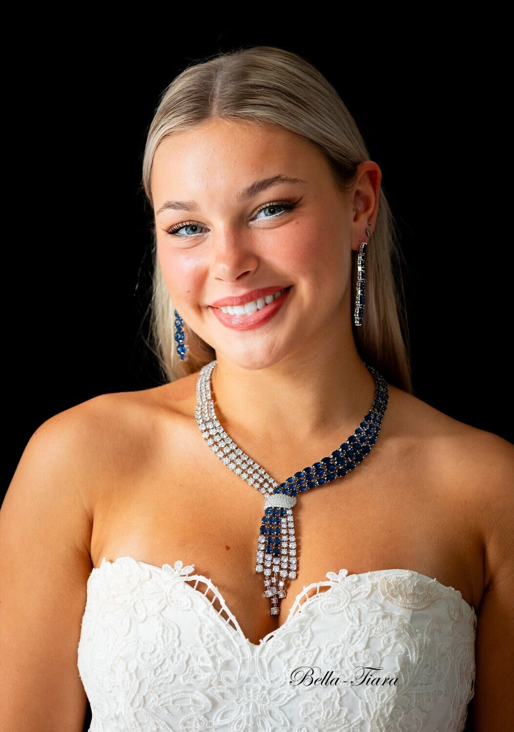 Amanda - Hollywood Glam sapphire crystal blue necklace set Amanda - Hollywood Glam sapphire crystal blue necklace set