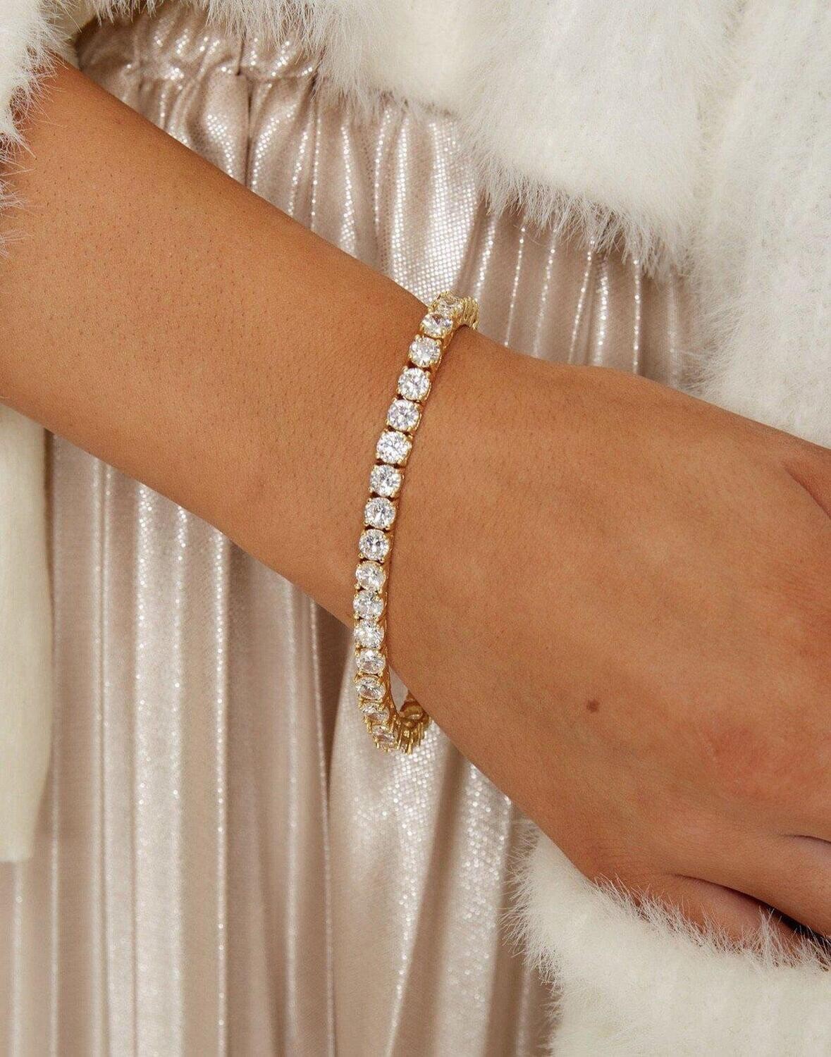 COOLSTEELANDBEYOND Donna Tre Tono Perlina Bracciale Oro COOLSTEELANDBEYOND Donna Tre Tono Perlina Bracciale Oro