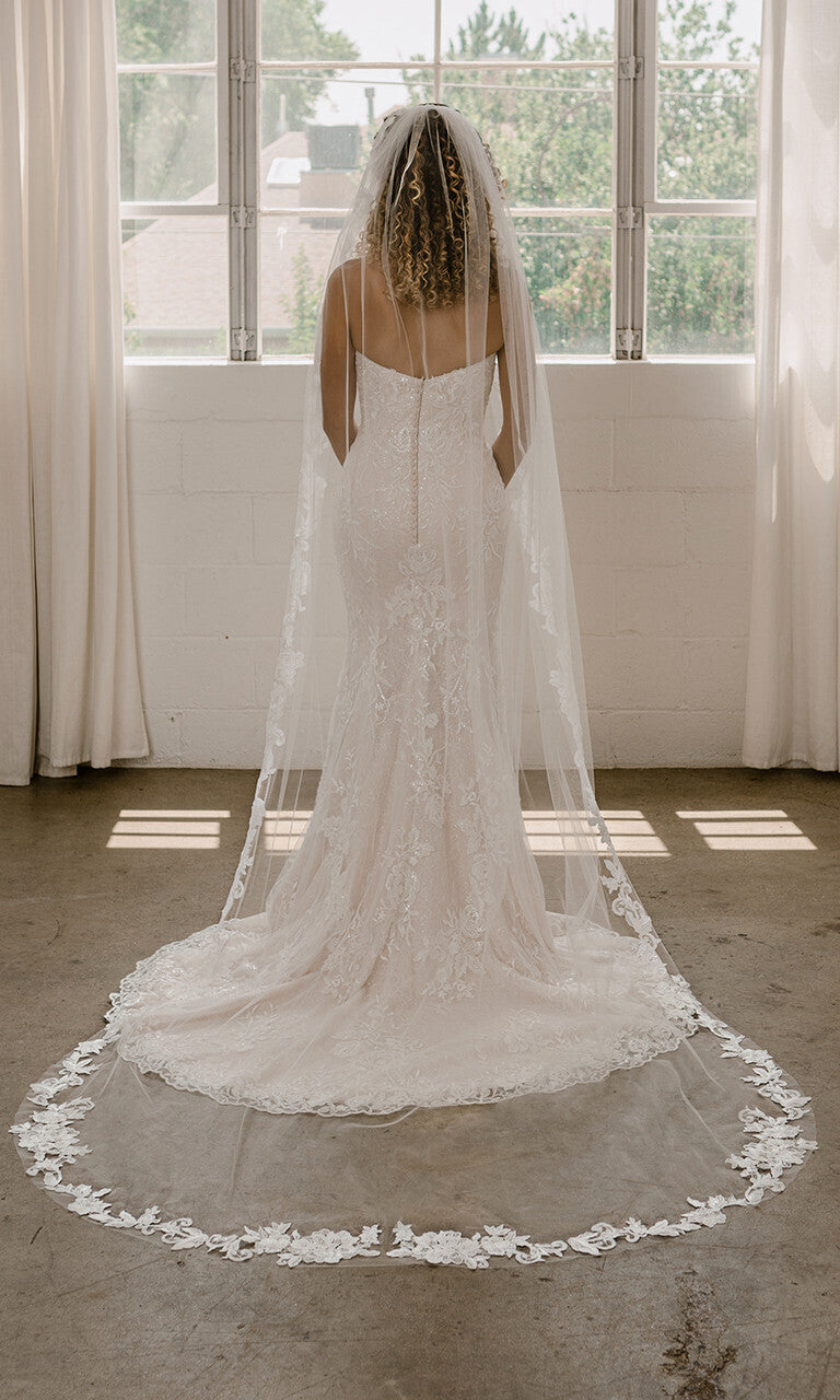 Evangeline – Floral cathedral wedding veil