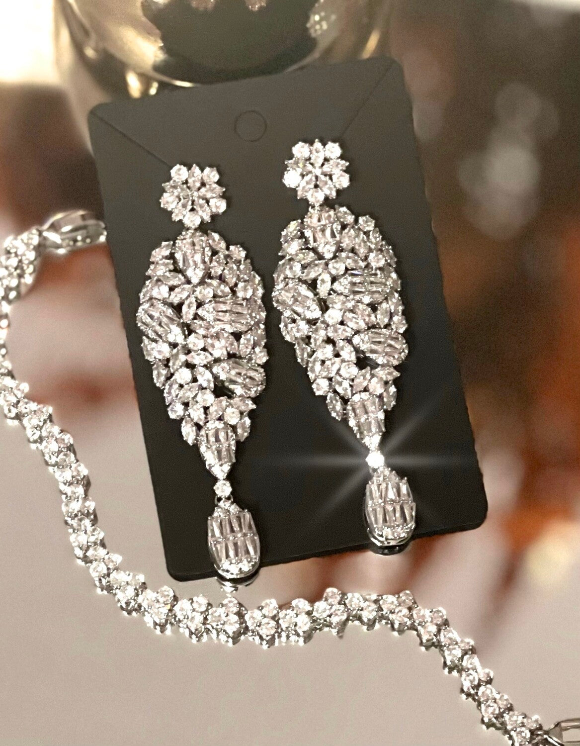 Marieantoniette - Swarovski crystal bridal earrings