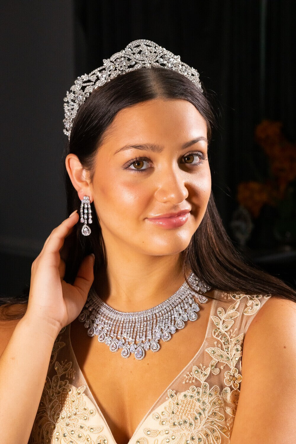 Maricela - Vintage wedding Crystal Tiara