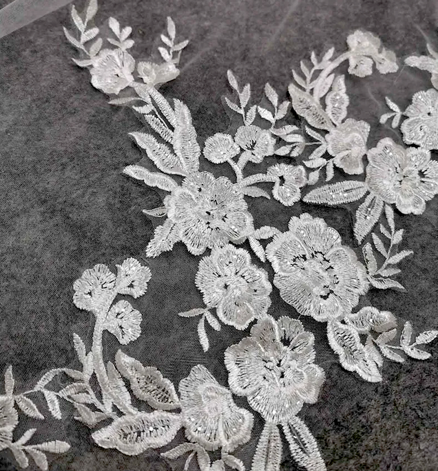 Adelina - Italian Flower lace communion veil