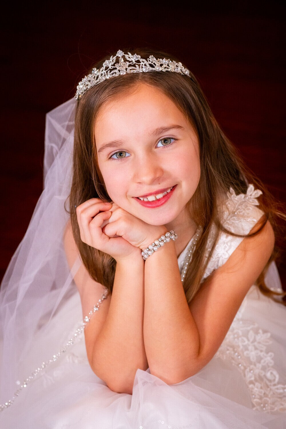 Cristina- Beautiful crystal communion tiara