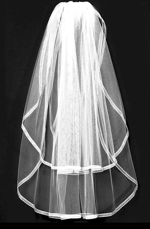 Bianca -  2 tier organza communion veil