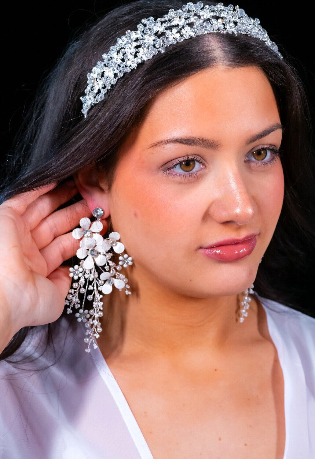 Cherry blossom - Romantic destination Flower bridal earrings