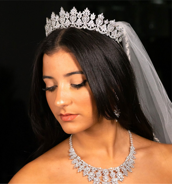 Princess Delphine - Elegant crystal Bridal Tiara – Bella-Tiara