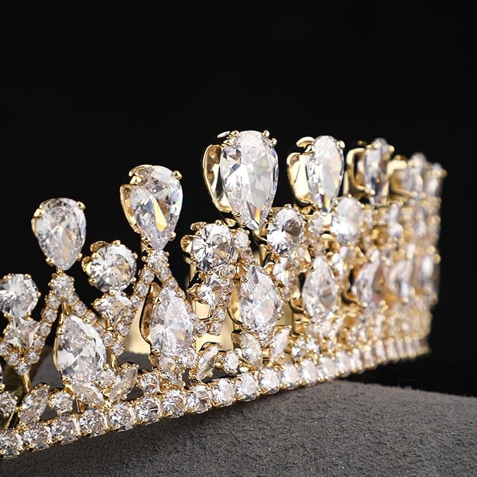 Tina - Exquisite  Swarovski Crystal gold Tiara