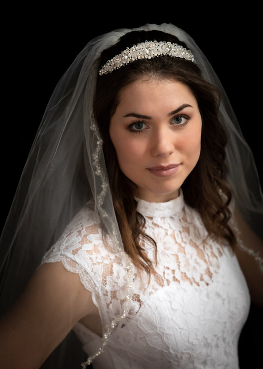 AMORE - Beautiful Crystal wedding Tiara