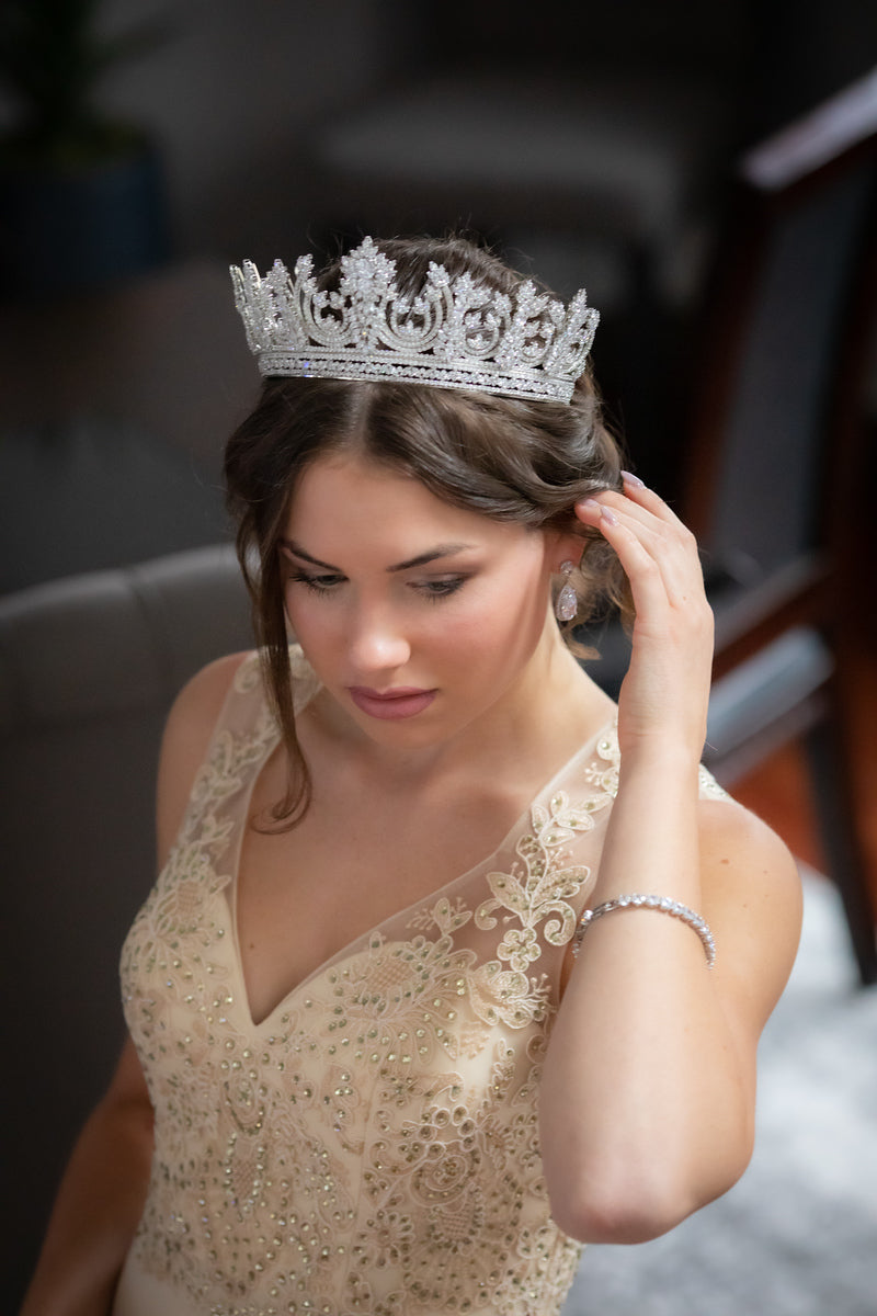 crystal wedding tiara