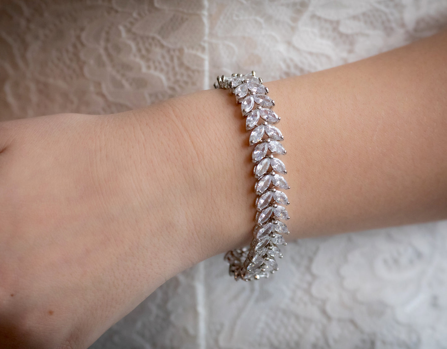 Mariaanna - Swarovski crystal vine bridal bracelet