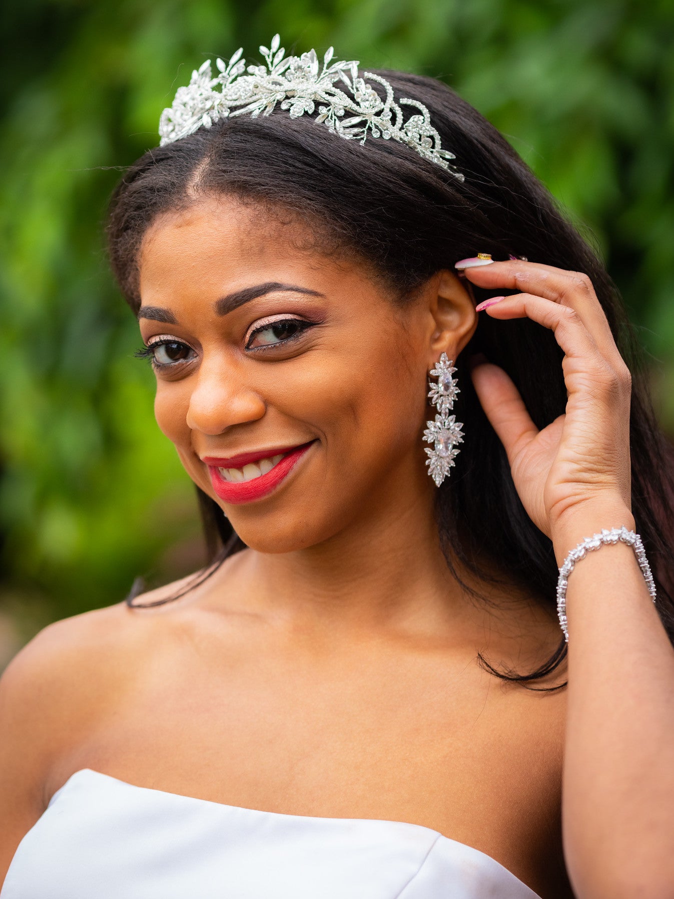 Angelica- Swarovski Crystal statement bridal earrings