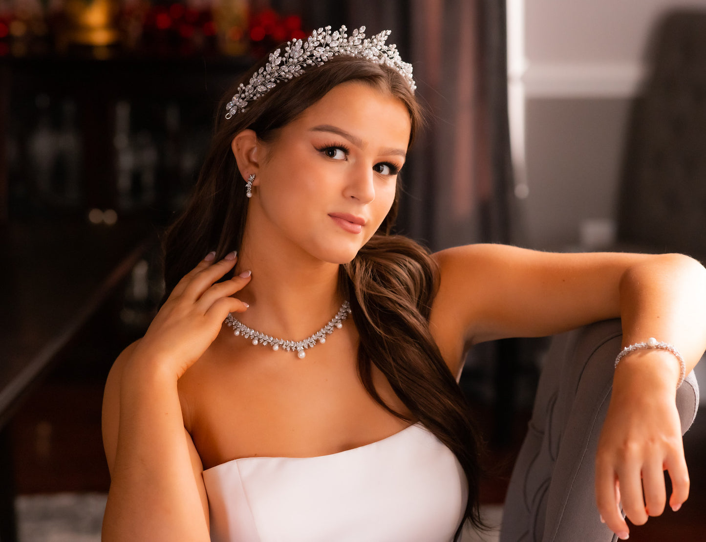 Beatapearl - Crystal Pearl wedding headband