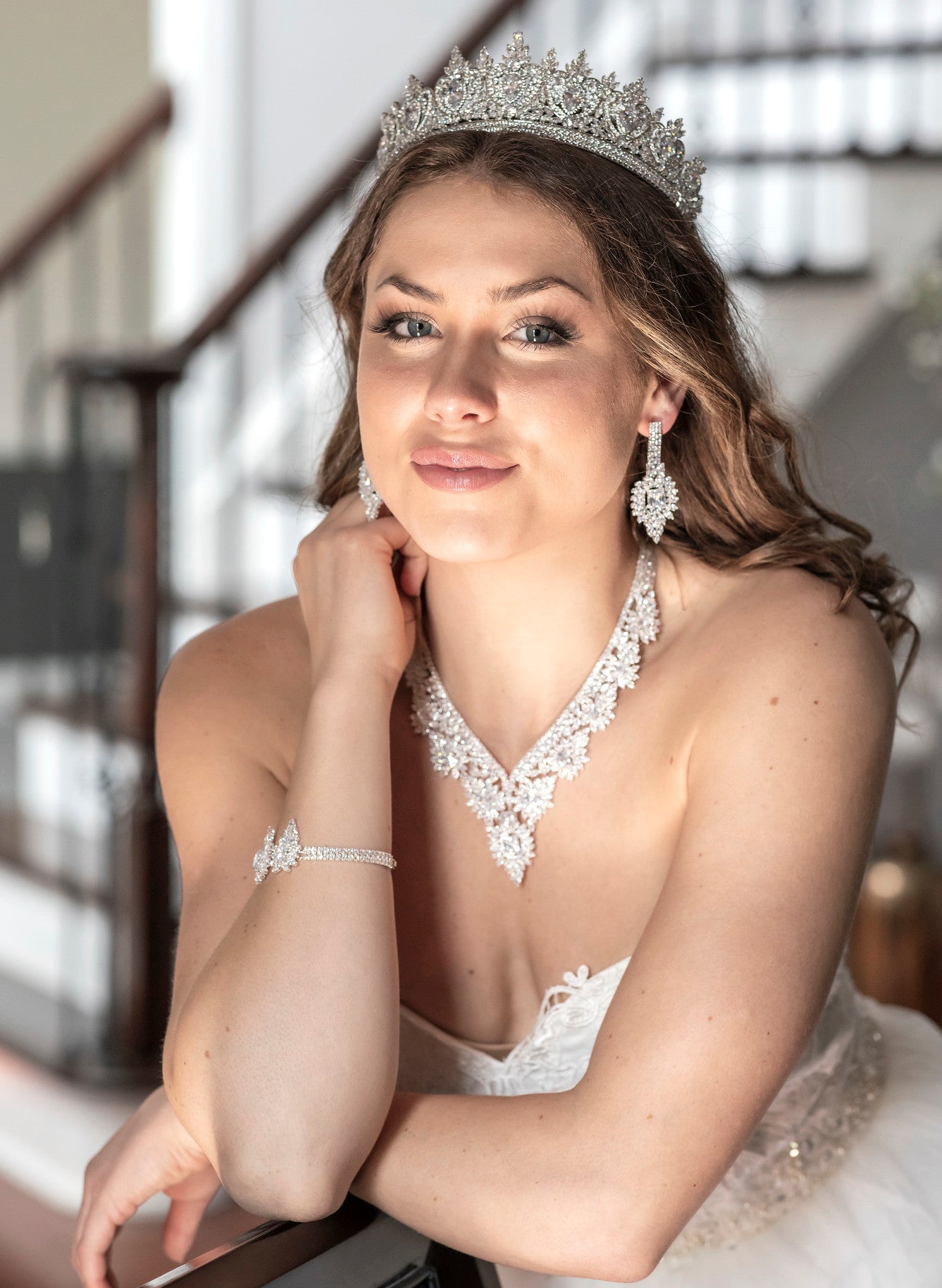 Gracekelly - Stunning wedding bridal necklace set