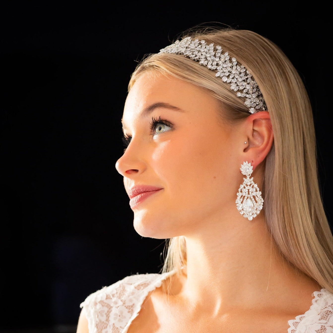 Stefania, Vintage inspired bridal wedding earrings