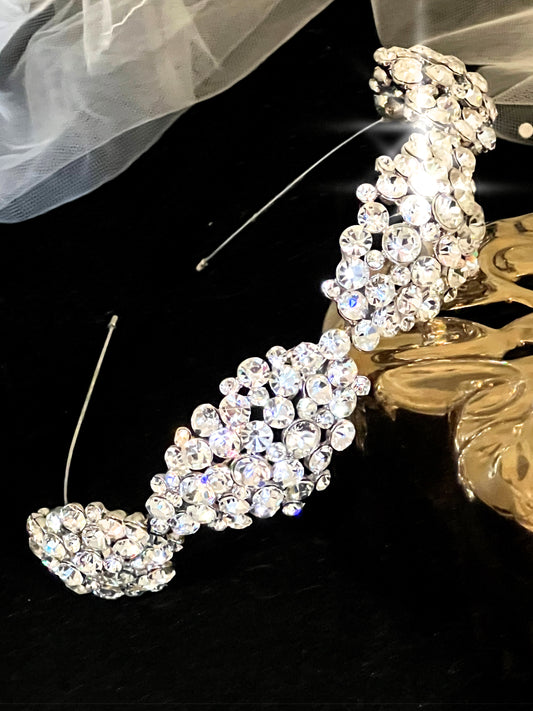 Luisapaula - Swarovski Crystal wedding headband headpiece