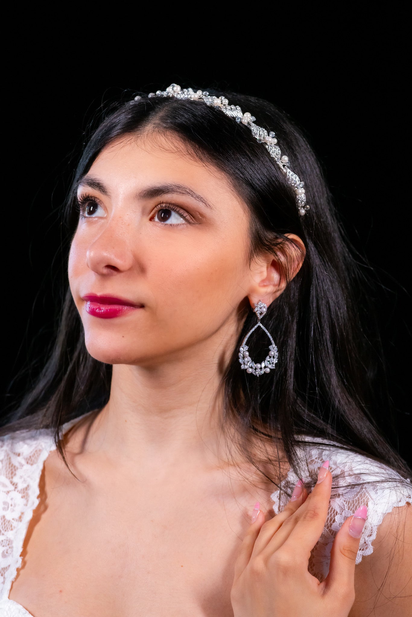 Rolanda - Bridal crystal pearl headband