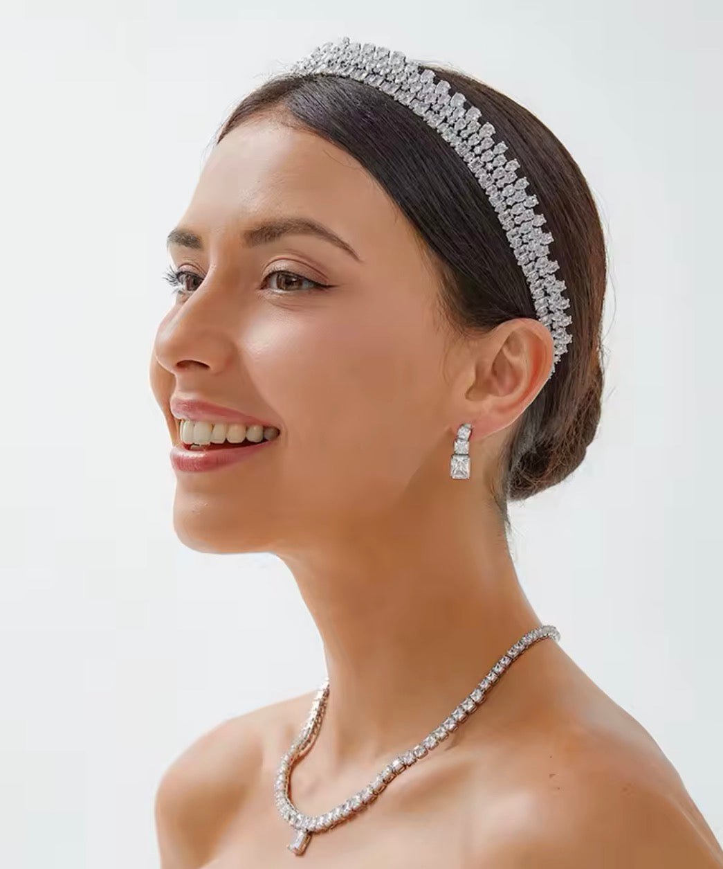 Mila -  Timeless bridal Crystal wedding Tiara