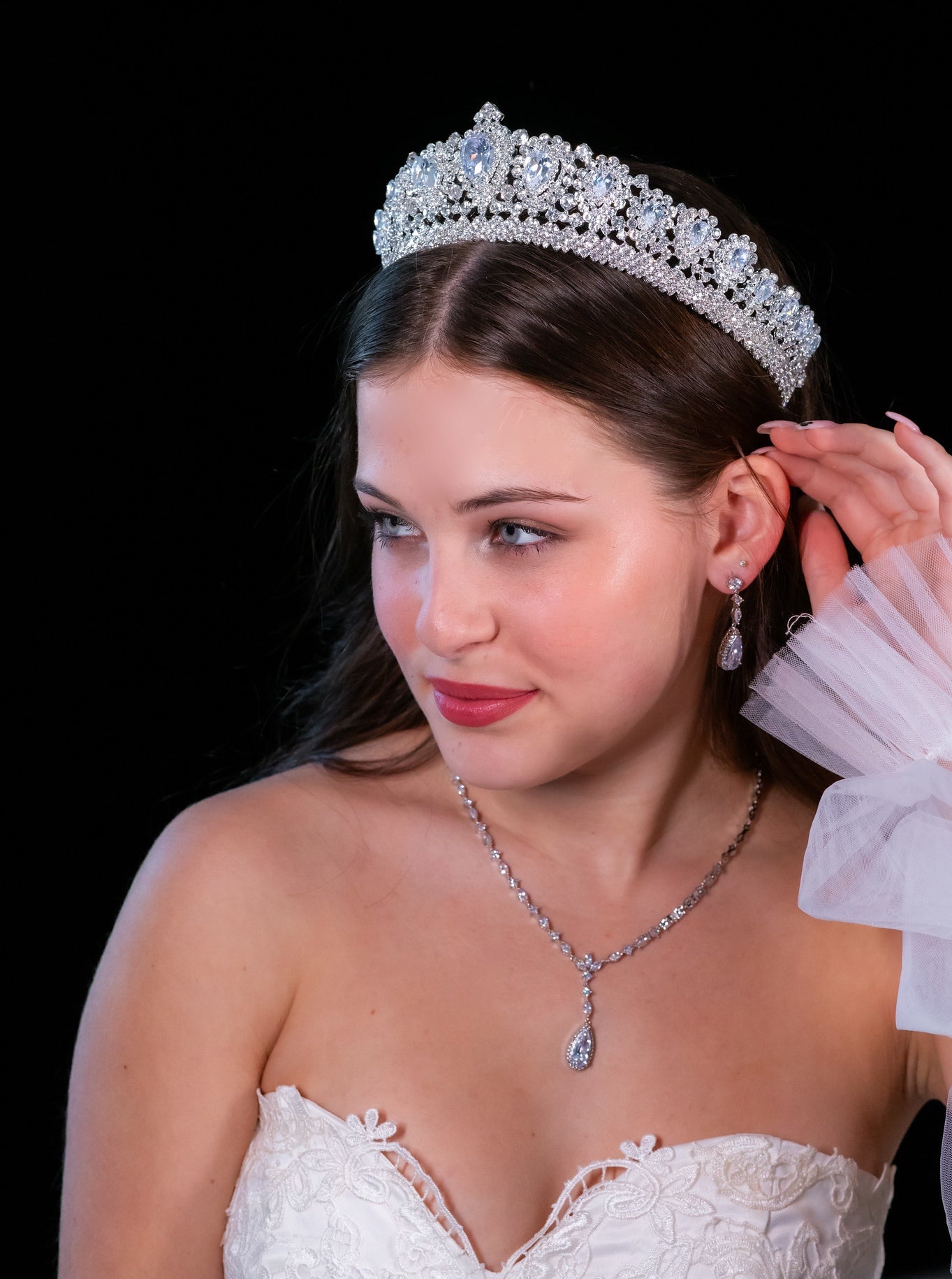 Rebecca - Princess Crystal wedding crown tiara