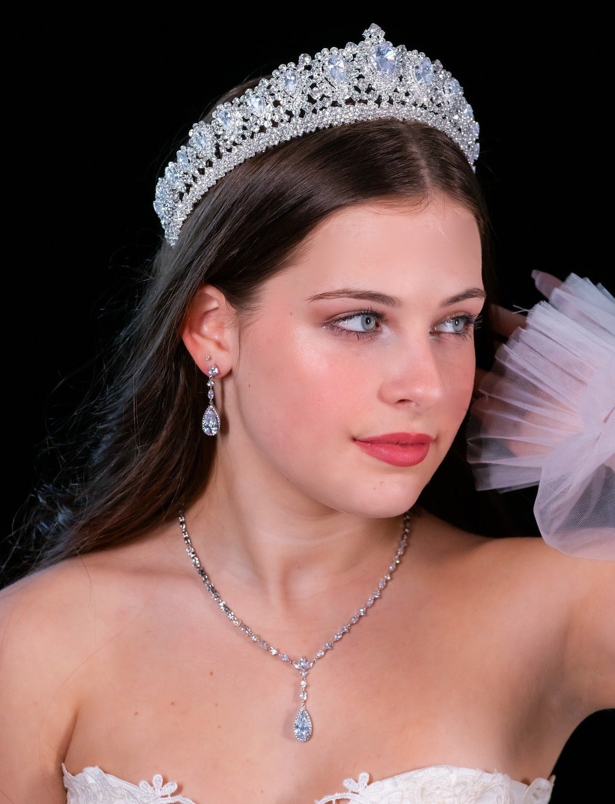 Rebecca - Princess Crystal wedding crown tiara