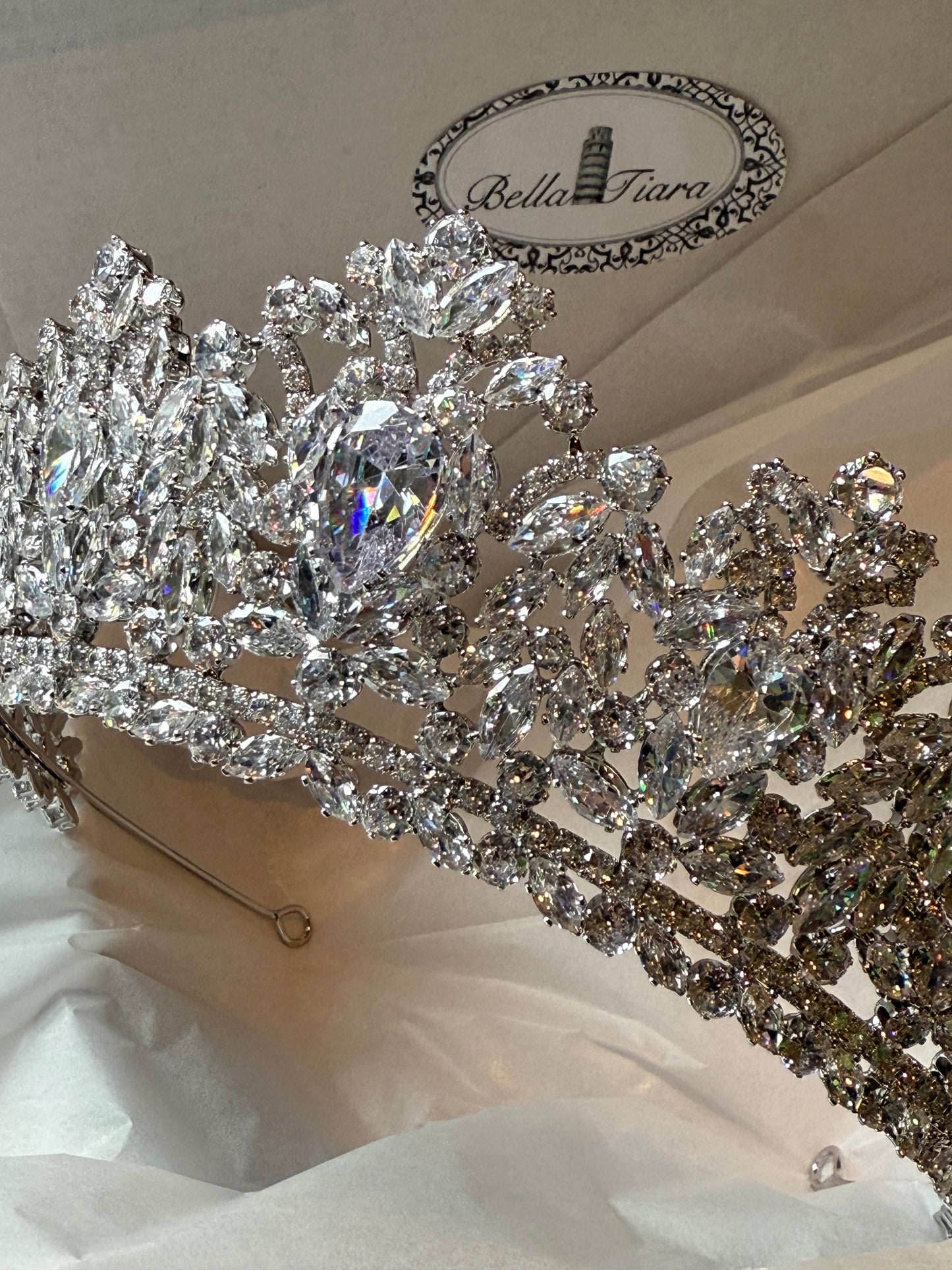 Lesa - Enchanting Swarovski crystal wedding tiara