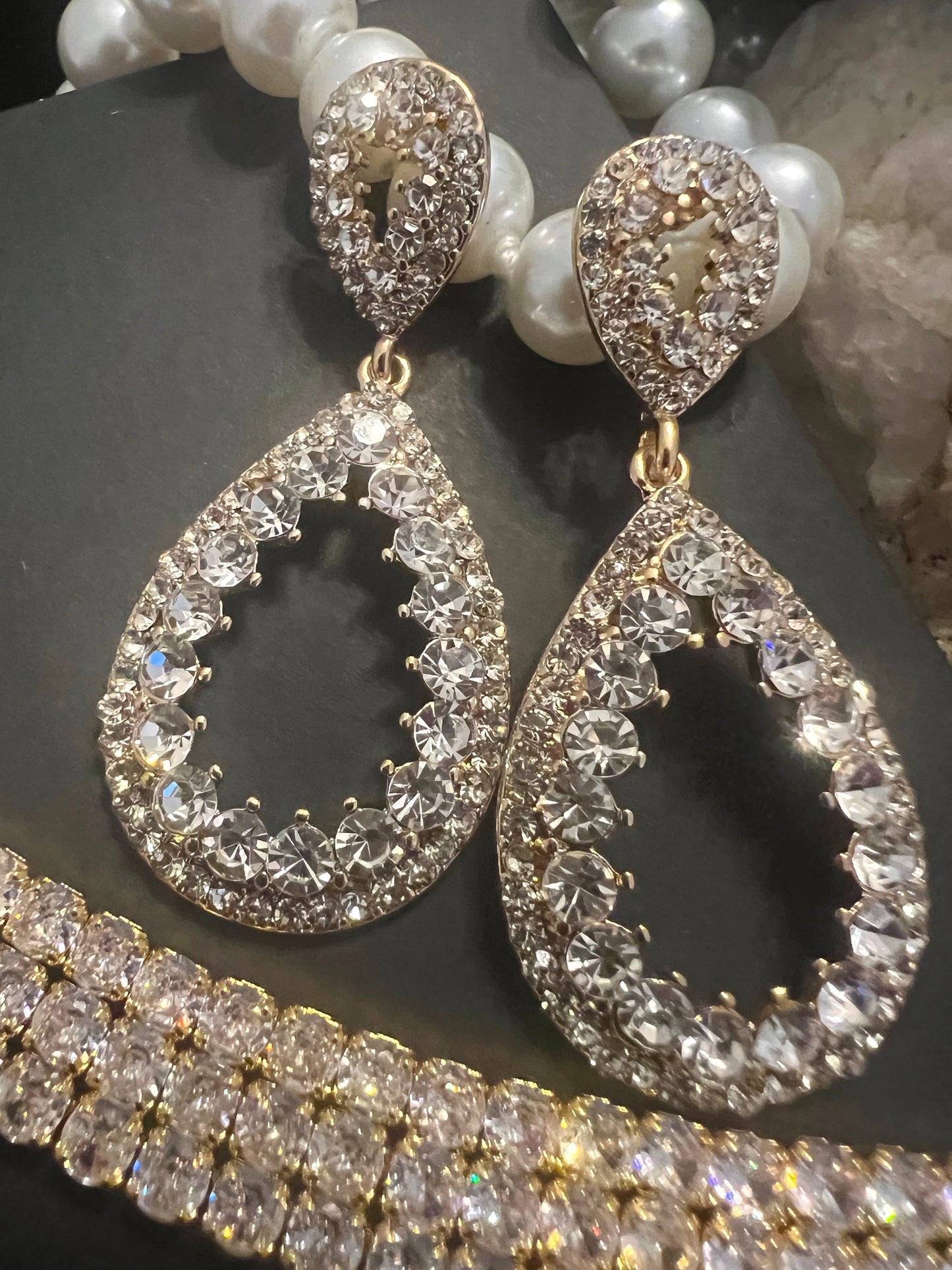 Miranda Crystal hoop earrings