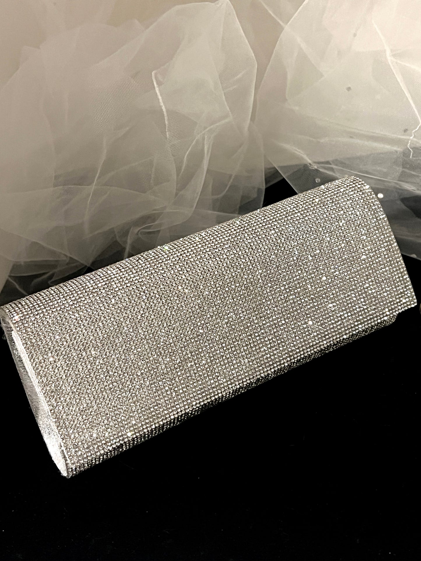 Jasmin -  Full Rhinestone bridal evening crystal clutch purse