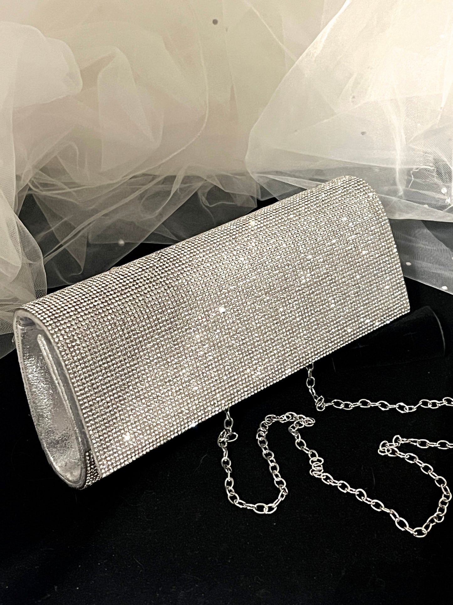 Jasmin -  Full Rhinestone bridal evening crystal clutch purse