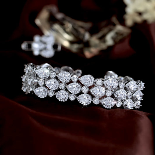 Capri - Elegant simulated diamond bridal bracelet