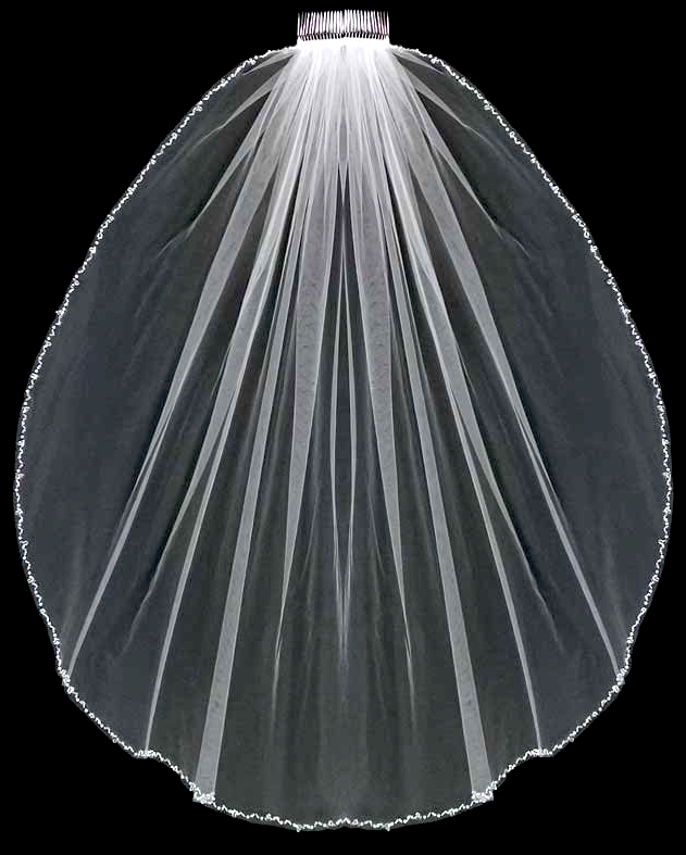Lisa - Custom Rhinestone and crystal edge bridal veil – Bella-Tiara