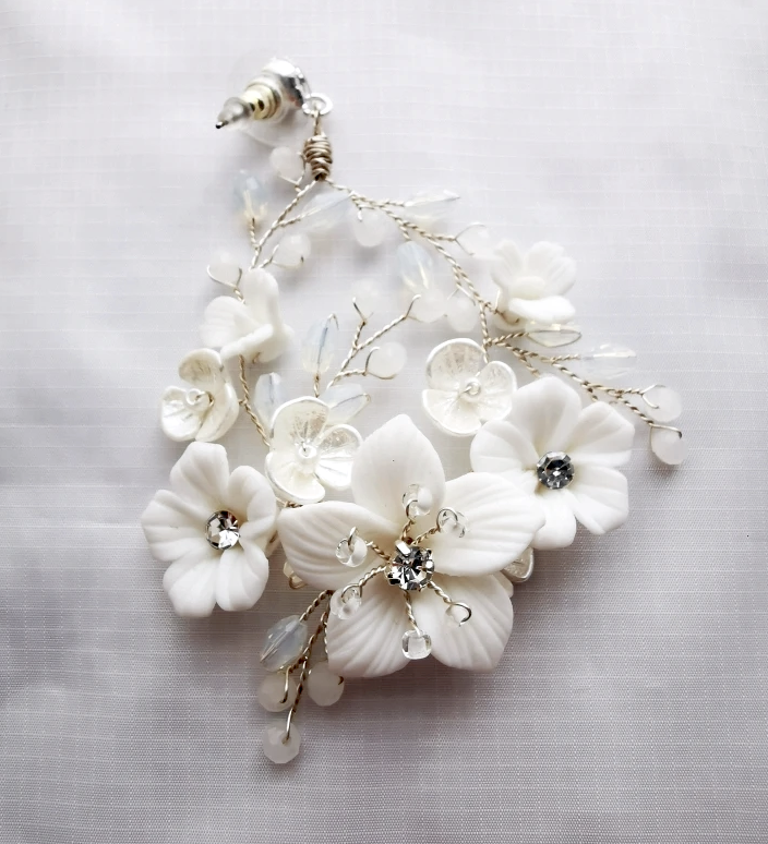 Marisa - Gorgeous crystal flower bridal earrings