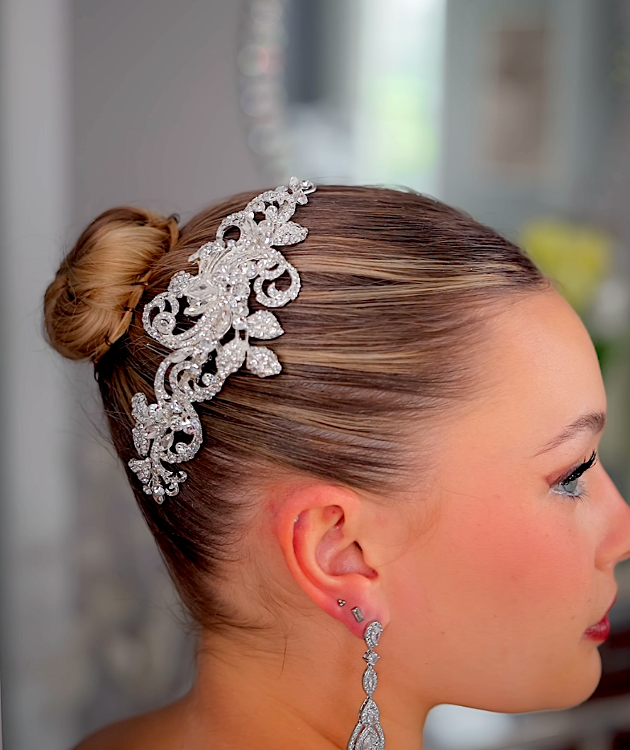 Meadow - Swarovski crystal wedding hair comb