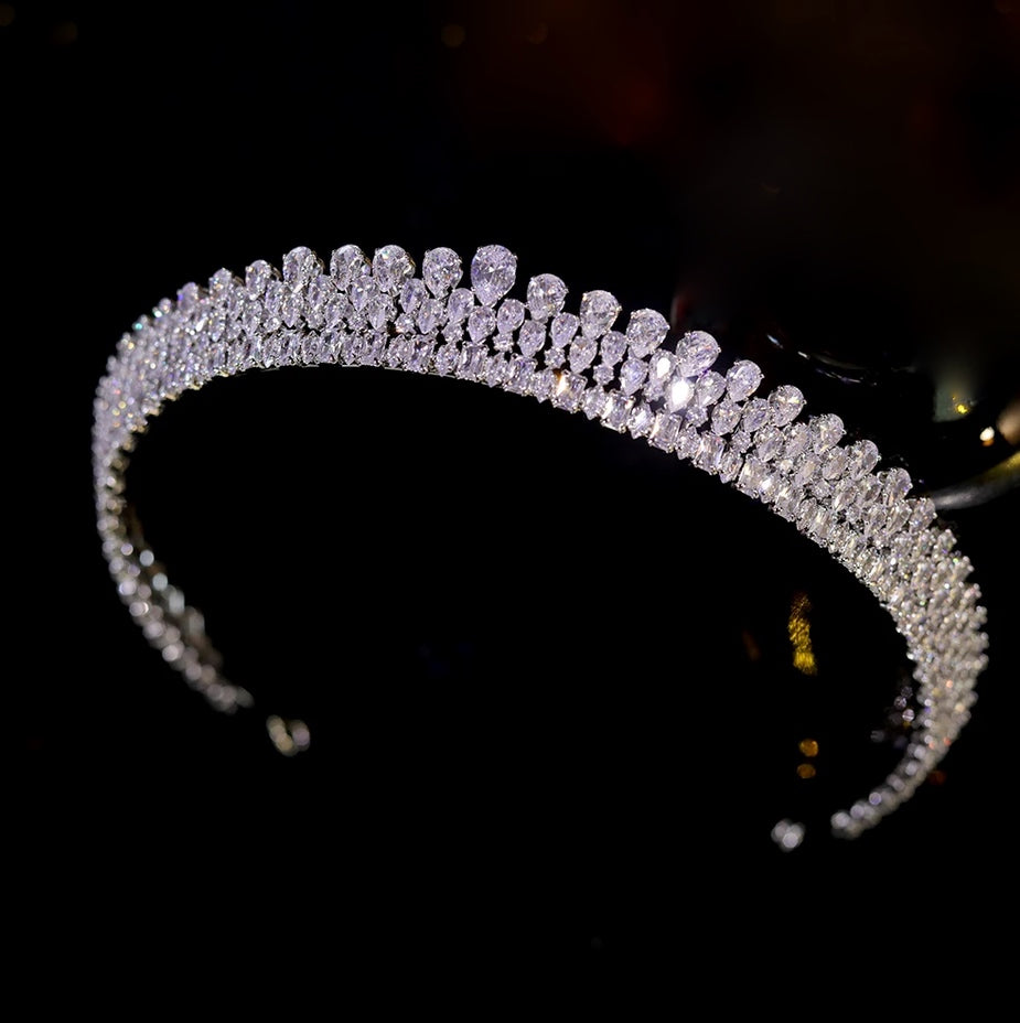 Mila -  Timeless bridal Crystal wedding Tiara