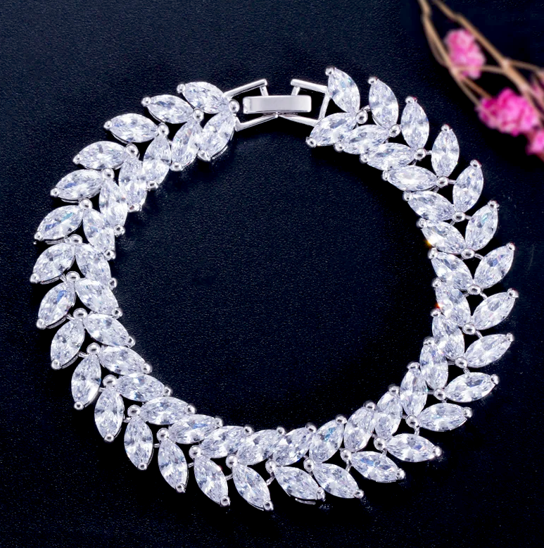 Mariaanna - Swarovski crystal vine bridal bracelet