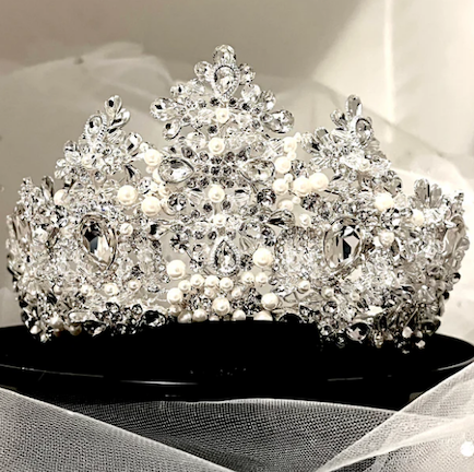 Princess Hannah - Alluring Swarovski Crystal and Pearl Wedding Tiara