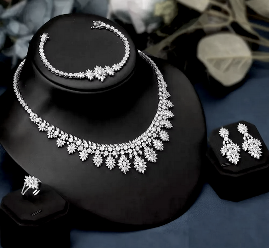 Annaluisa -  Stunning Royal CZ bridal necklace set