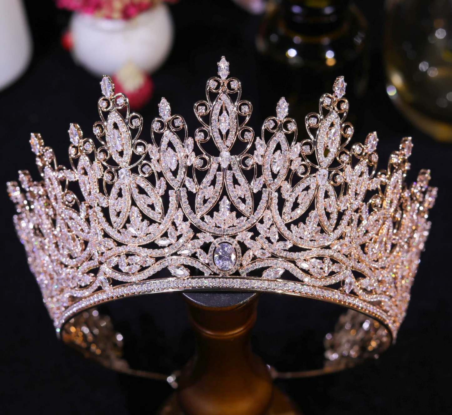 Queen Meela - Swarovski Crystal wedding Crown