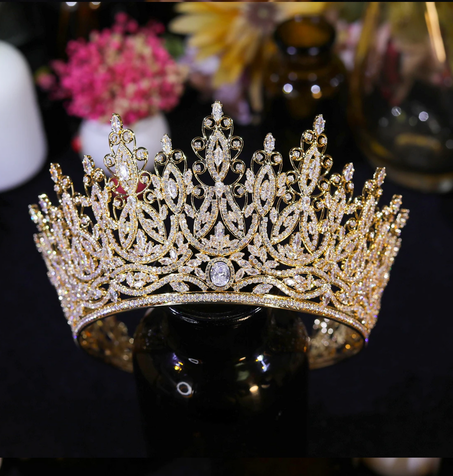 Queen Meela - Swarovski Crystal wedding Crown