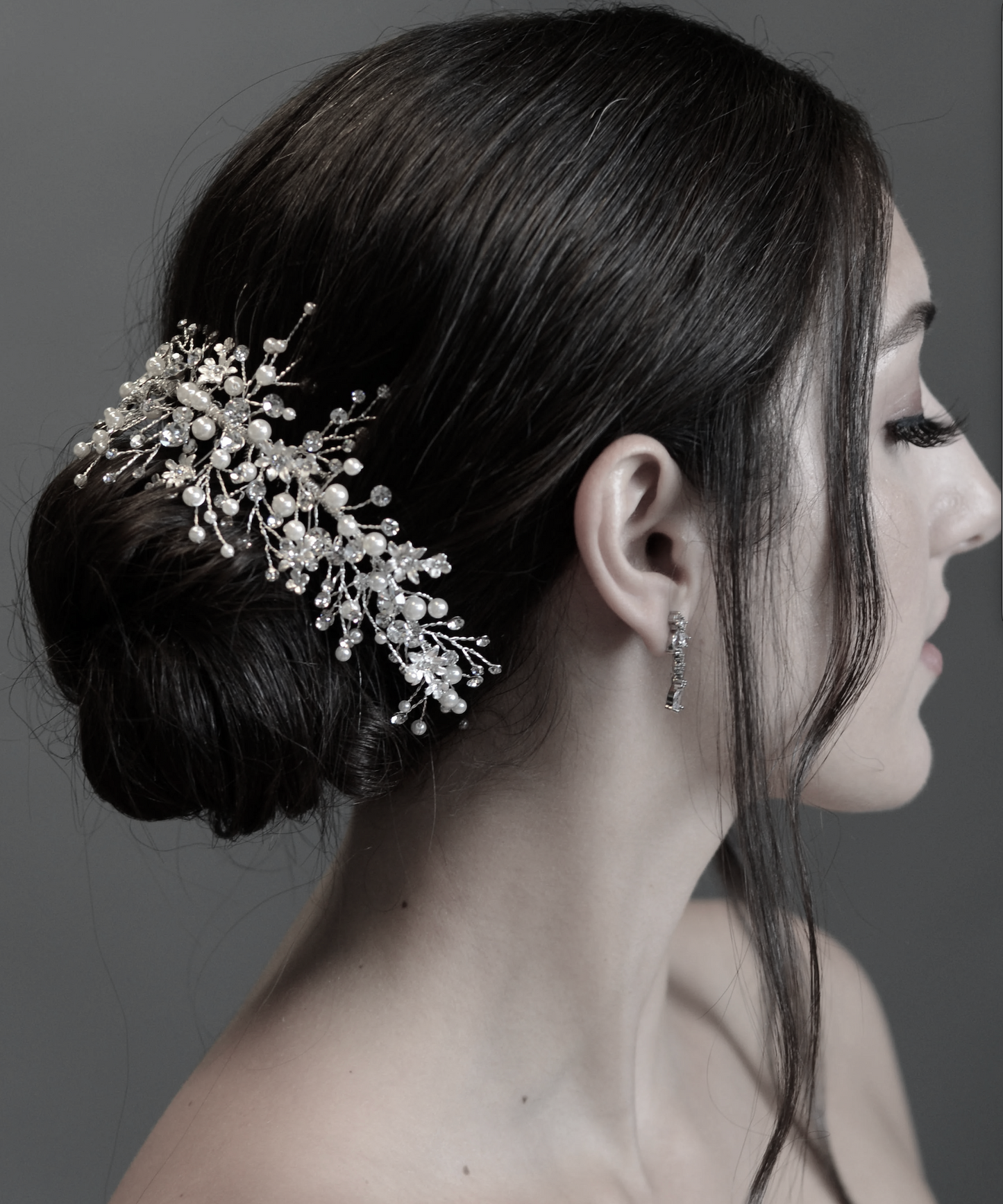 Danna - Swarovski pearl crystal wedding hair comb
