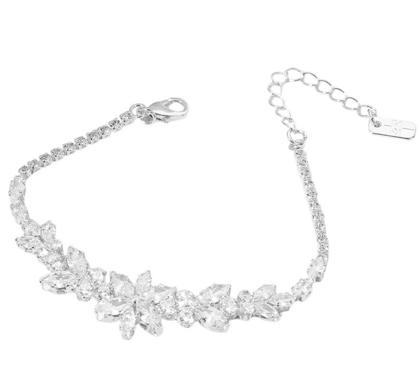 Ria - Elegant Timeless cz pearl wedding necklace
