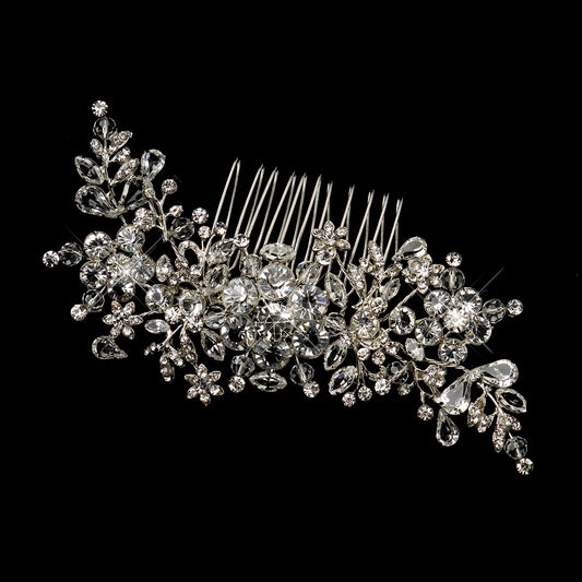 Lila- Swarovski crystal wedding hair comb