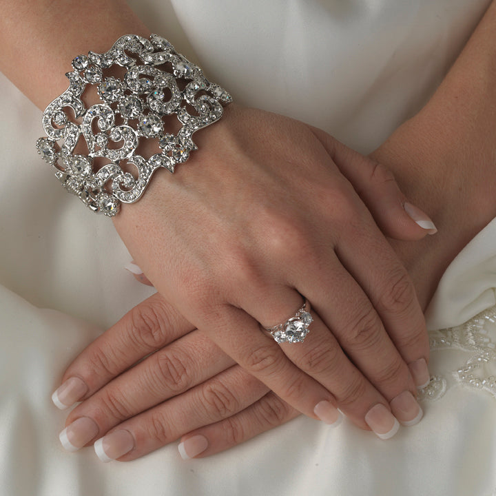 Giordana, Vintage inspired cuff style wedding bracelet