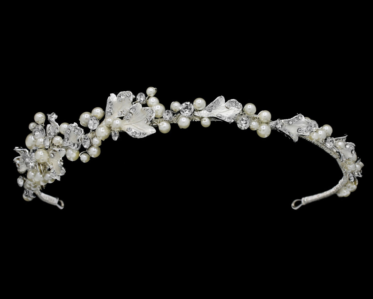 Jama - Swarovski Crystal and pearl wedding headband