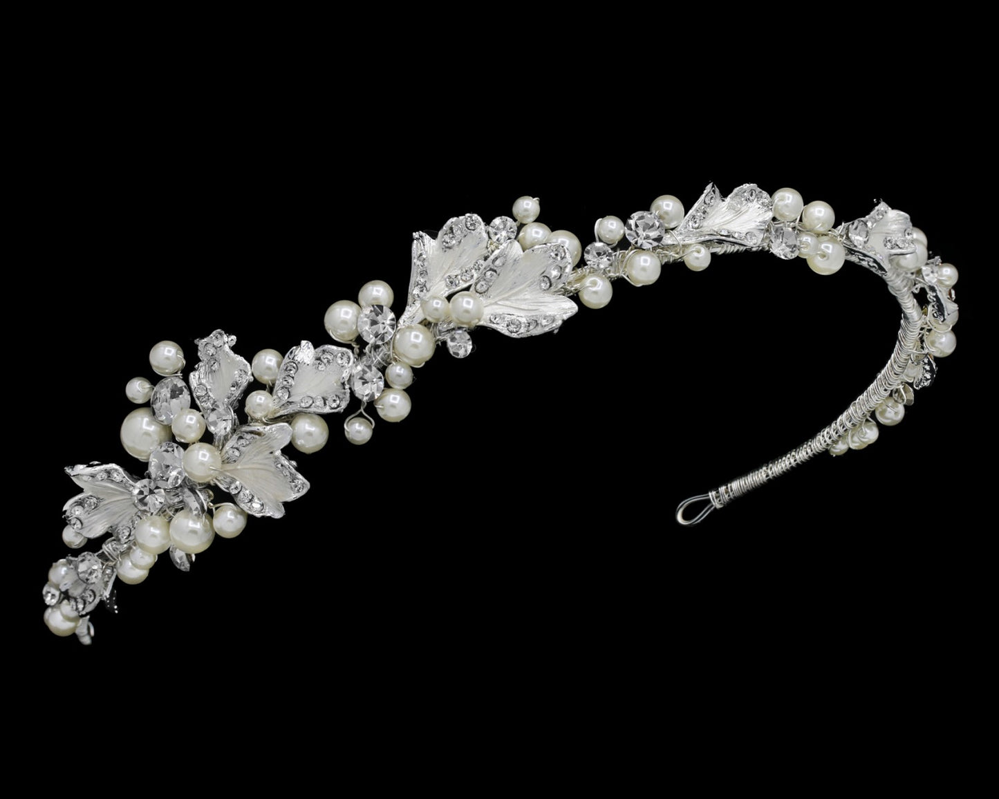 Jama - Swarovski Crystal and pearl wedding headband