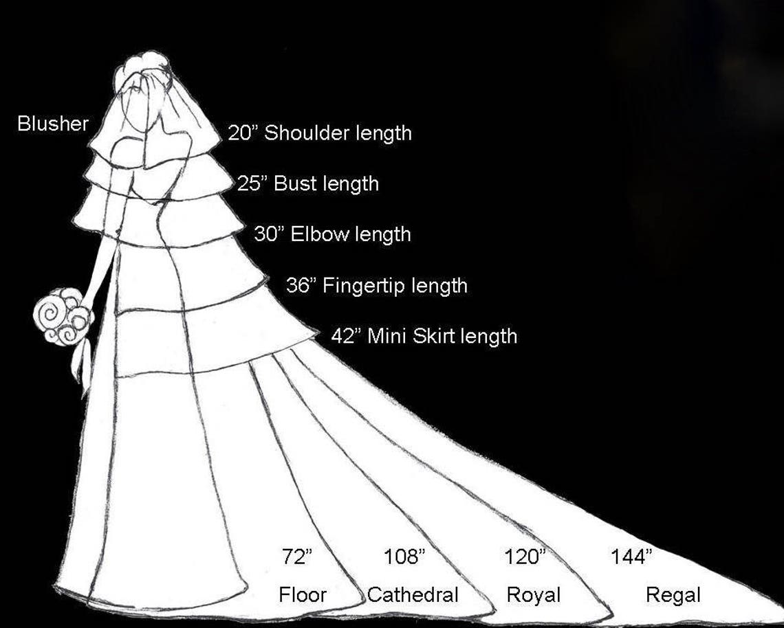 Lumi – Ombre crystal cathedral wedding veil with Free Blusher