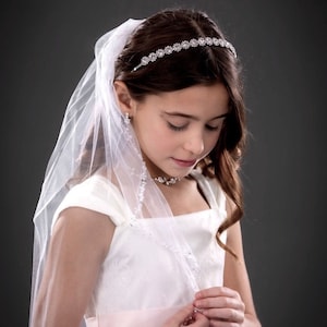 Fiorino - Flower rhinestone communion headband