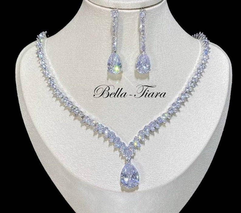 Prescilla-  Timeless CZ wedding jewelry set