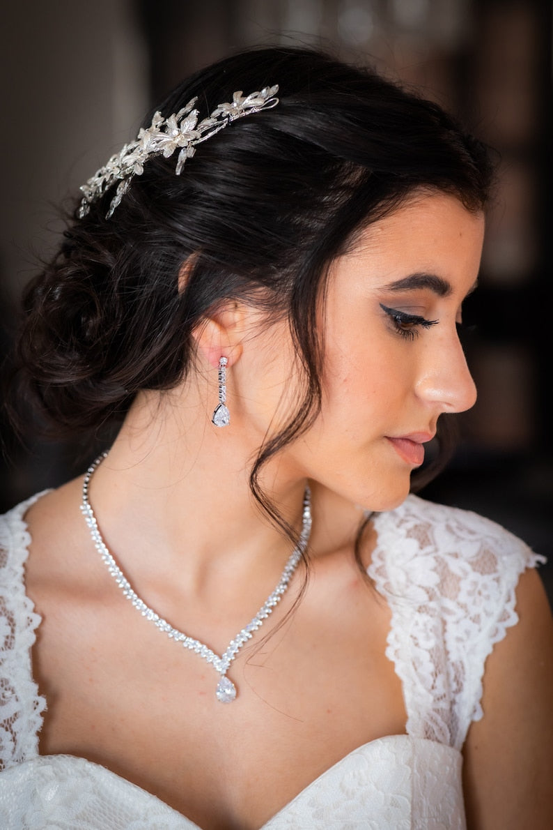 Prescilla-  Timeless CZ wedding jewelry set