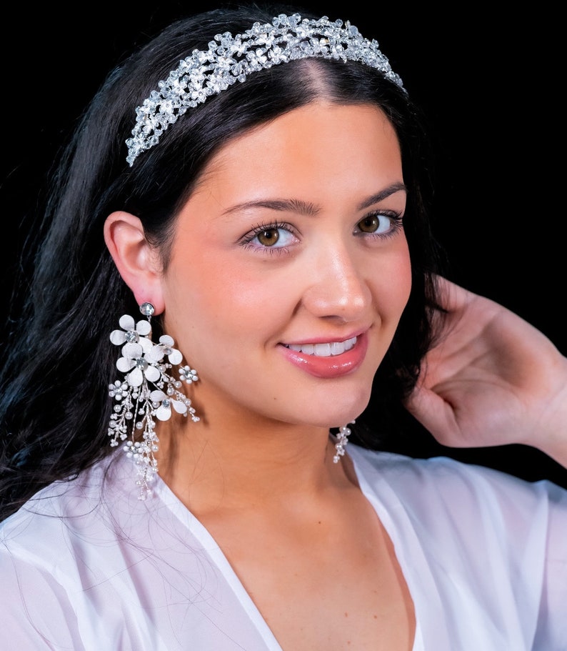 Cherry blossom - Romantic destination Flower bridal earrings