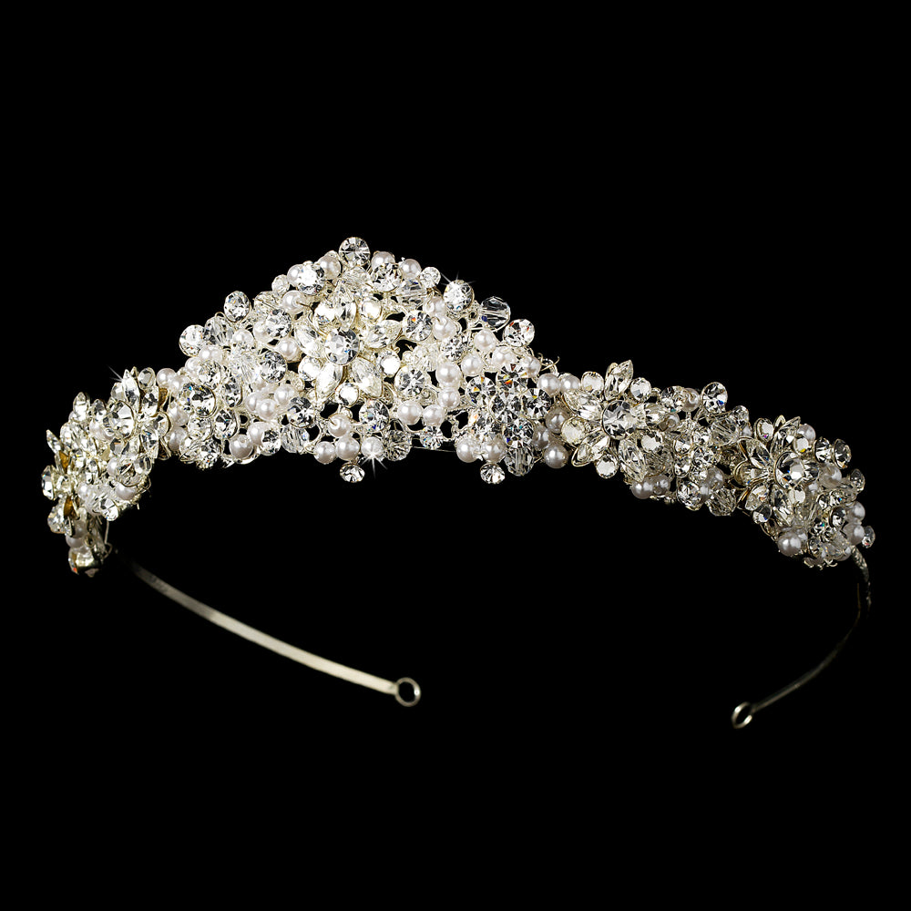 Assunta - Pearl and Swarovski crystal wedding headpiece